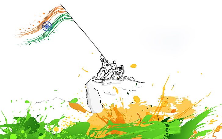 Independence Day Soldiers, India vector art, Festivals / Holidays