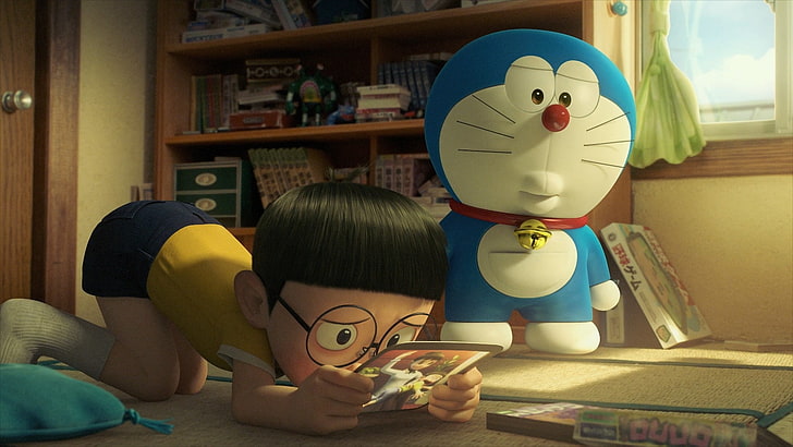 Stand By Me Doraemon Movie HD Widescreen Wallpaper.., Doraemon and Nobita illustration