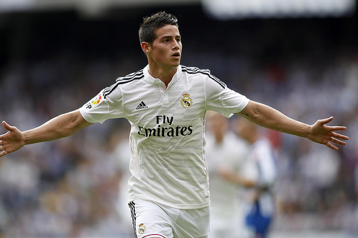 James Rodriguez, Real Madrid, Colombia , footballers, Spain, HD wallpaper