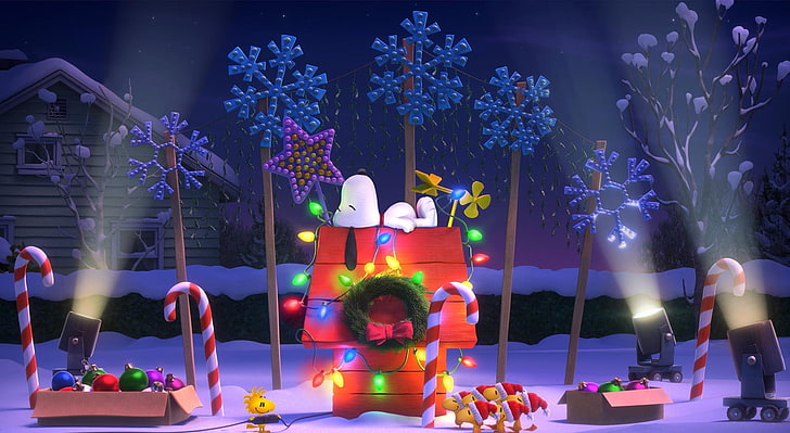 HD wallpaper: The Peanuts Christmas, red house illustration, Cartoons,  Others | Wallpaper Flare