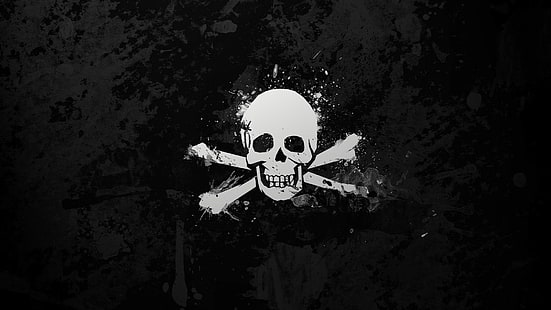 HD wallpaper: And, black, death, skulls, white | Wallpaper Flare