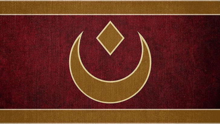 red and brown flag wallpaper, Okiir, The Elder Scrolls, Flag of Elsweyr, HD wallpaper