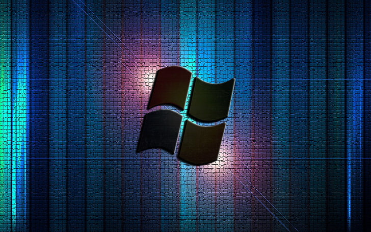 Microsoft Windows logo, operating system, dark, blue, technology