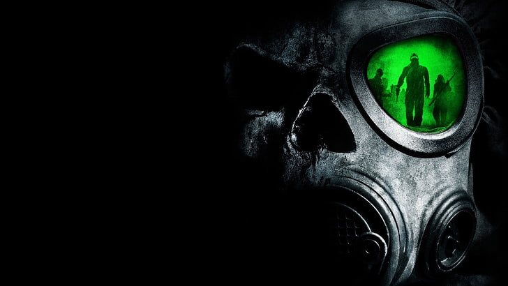 biohazard, sign, black background, close-up, green color, copy space, HD wallpaper