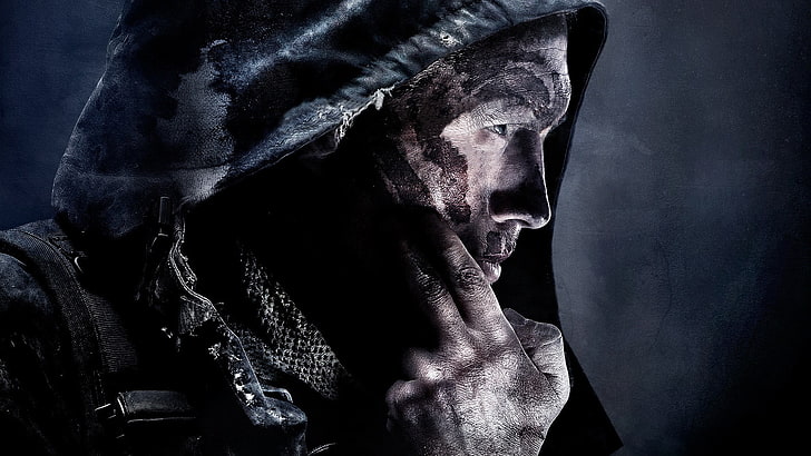 man wearing hoodie wallpaper, Call of Duty: Ghosts, video games