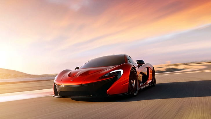 McLaren p1, concept cars, orange, car desktop, HD wallpaper