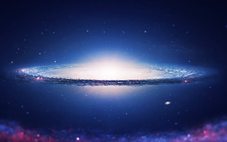 Spiral Galaxy, galaxy star and meteor belt illustration, HD wallpaper