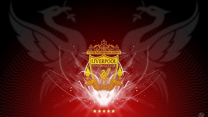 Liverpool FC logo, club, football, emblem, star, backgrounds, HD wallpaper