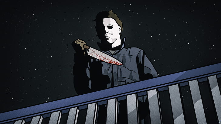Michael Myers, Halloween, horror, fan art, digital art, Photoshop, HD wallpaper