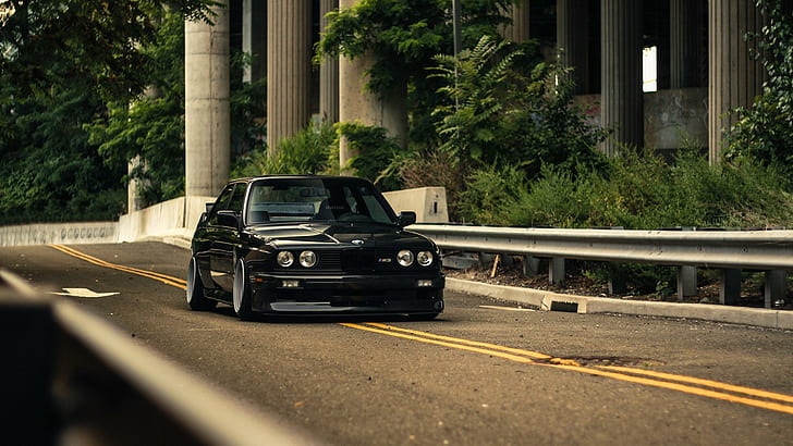black, bmw, coupe, e30, m 3, tuning