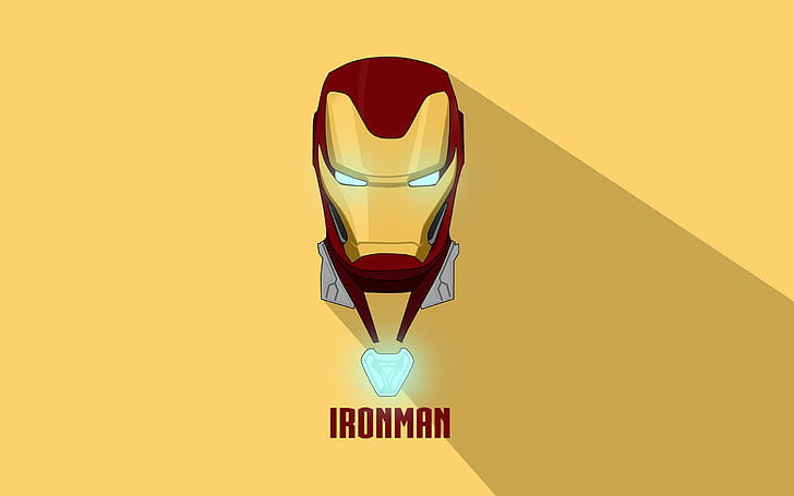 HD wallpaper: yellow, background, shadow, helmet, Iron Man, comic, MARVEL |  Wallpaper Flare