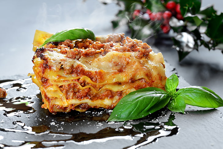 lasagna, vegetable, Food, food and drink, leaf, plant part, HD wallpaper