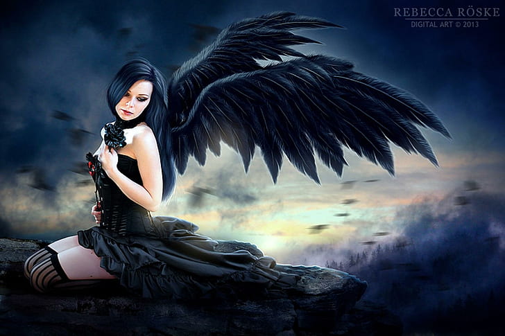 Hd Wallpaper Angel Dark Dark Angel Evil Demon Female Woman Beauty Wallpaper Flare