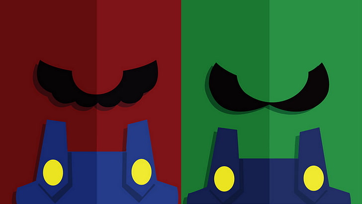 video games, Super Mario, Mario Bros., Super Mario Bros., Luigi, HD wallpaper
