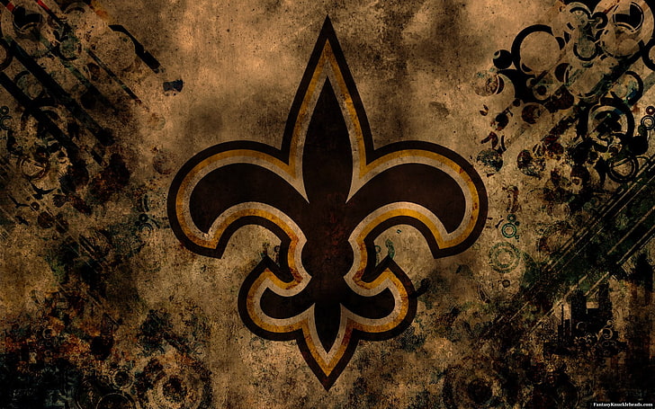 new orleans saints, no people, close-up, pattern, design, wall - building feature, HD wallpaper