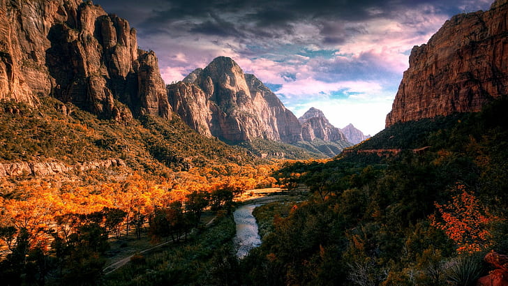 naturaleza, paisaje, rio, valle, HD wallpaper