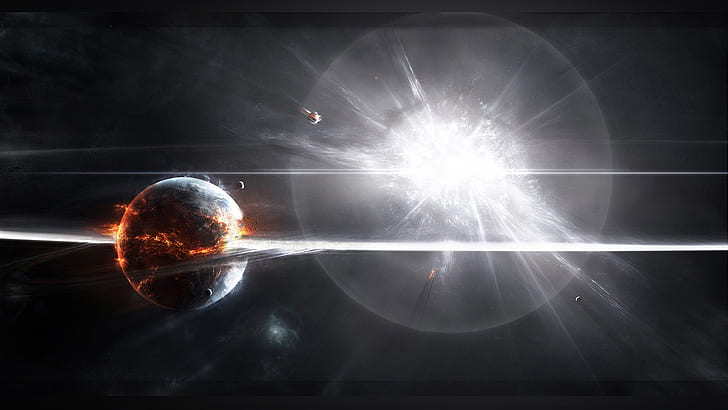 Supernova Blast Explosion Destroy HD, space