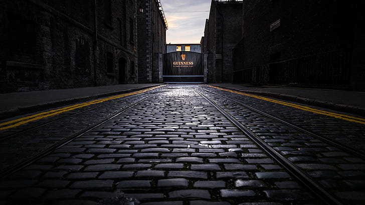 black concrete pathway, guinness storehouse, dublin, ireland, guinness storehouse, dublin, ireland, HD wallpaper