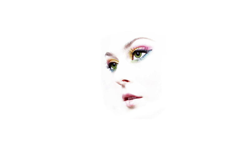 Beautiful makeup, woman face with make up, artistic, 1920x1200, HD wallpaper