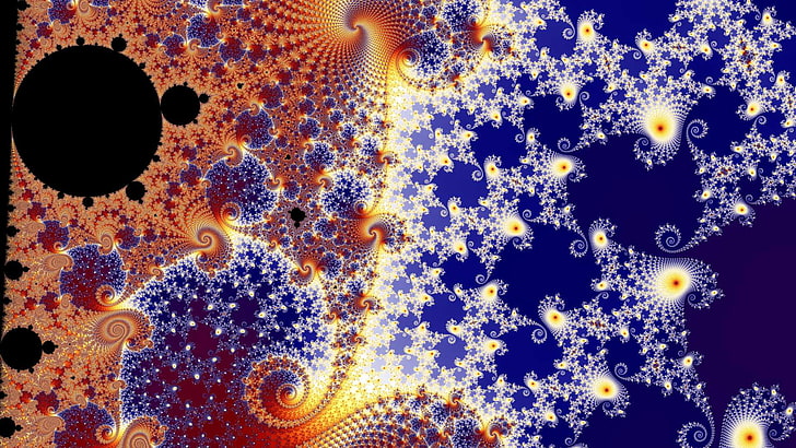 psychedelic, colorful, abstract, trippy, fractal, Mandelbrot set, HD wallpaper