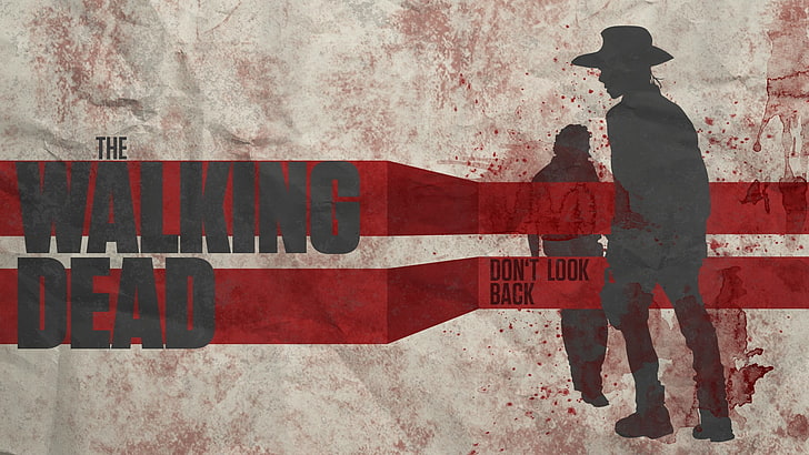 The Walking Dead, red, day, wall - building feature, text, communication, HD wallpaper