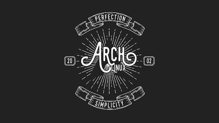 Arch logo, Archlinux, black background, indoors, studio shot, HD wallpaper