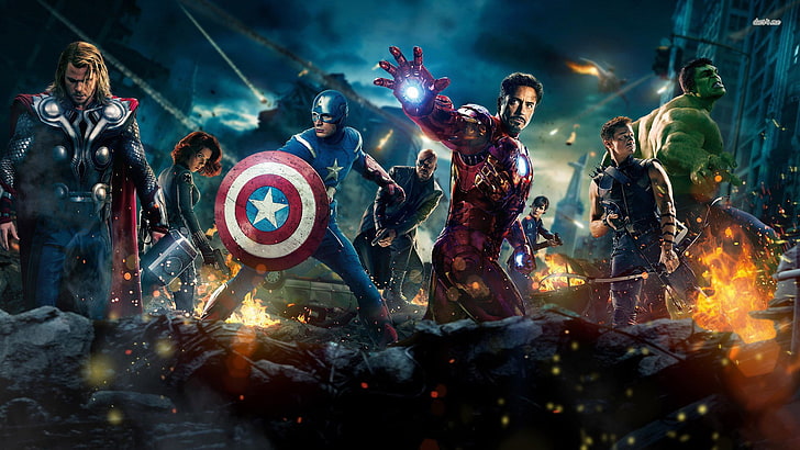 avengers late backgrounds desktop, burning, smoke - physical structure, HD wallpaper