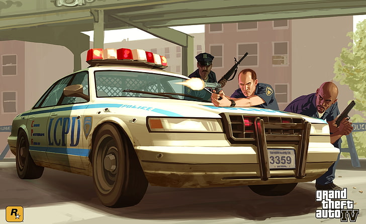 GTA 4 Cops, Grand Theft Auto Five wallpaper, Games, video game, HD wallpaper