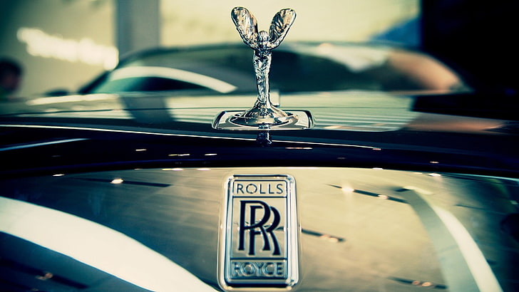 Rolls Royce emblem, car, Rolls-Royce, brand, closeup, The Spirit of Ecstasy