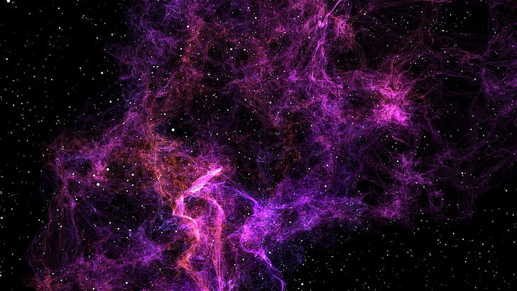 Beautiful space, stars, universe, purple style, purple nebula