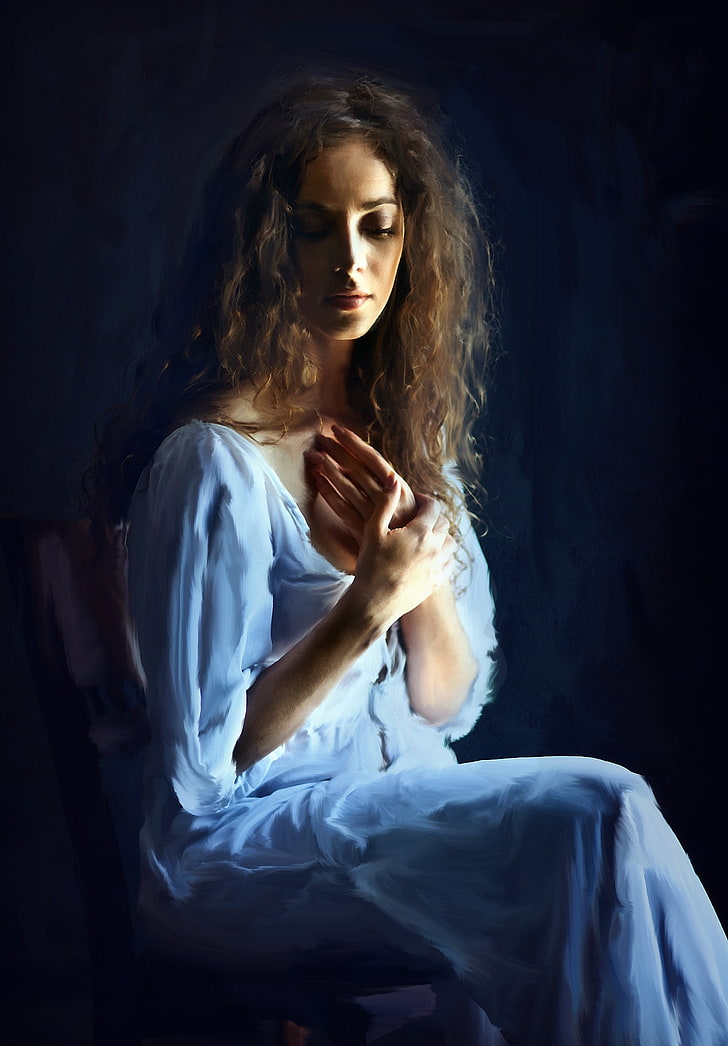 Zachar Rise, women, portrait, hands, model, 500px, one person, HD wallpaper