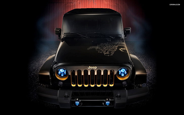 black Jeep Wrangler, Car, Vehicle, technology, mode of transportation, HD wallpaper