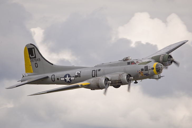 war, World War II, Boeing B-17 Flying Fortress, airplane, air vehicle, HD wallpaper