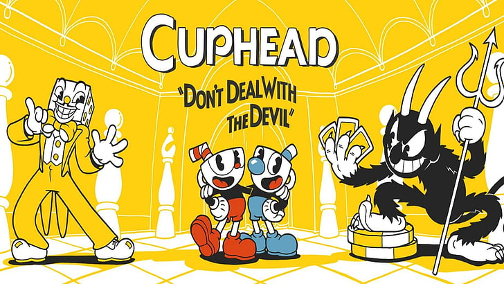 Video Game, Cuphead, King Dice (Cuphead), Mugman (Cuphead), HD wallpaper