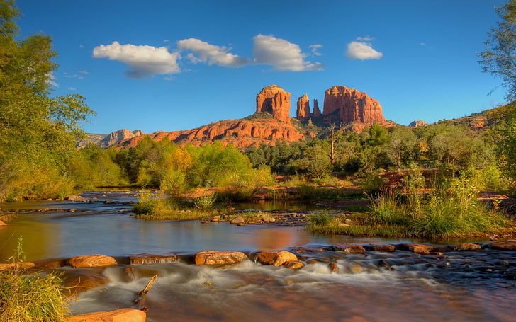 Oak Creek and Cathedral Rock Sedona-Arizona-USA-HD Wallpaper-5200×3250