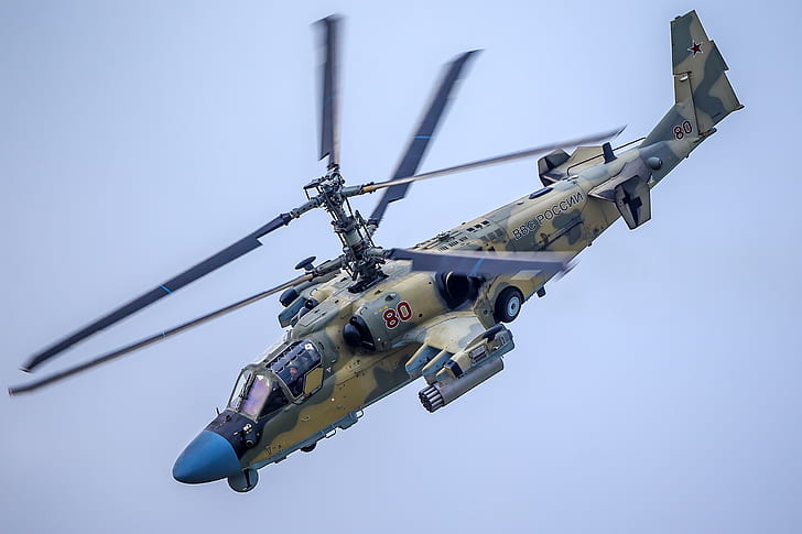Military Helicopters, Kamov Ka-52 Alligator, Aircraft, Attack Helicopter, HD wallpaper