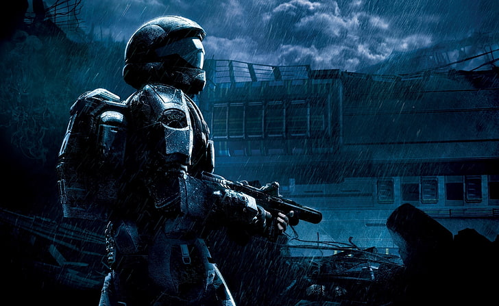 Halo 3 ODST Master Chief, person wearing suit wallpaper, Games