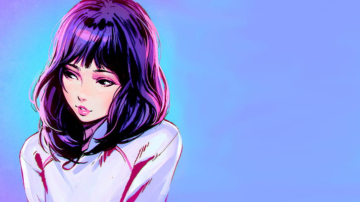 Ilya Kuvshinov Digital Art Anime Girls Minimalism Simple | My XXX Hot Girl