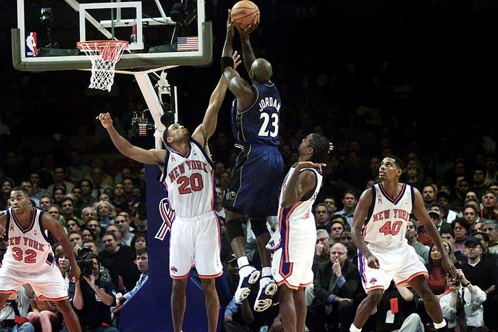 nba basketball new york knicks washington wizards michael jordan sports, HD wallpaper