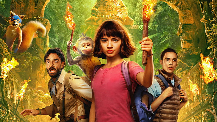 Movie, Dora and the Lost City of Gold, Dora the Explorer, Isabela Moner, HD wallpaper