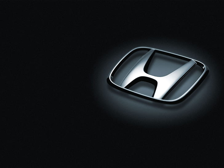 Honda, Japanese Car, Famous Brand, Logo, Dark Background, HD wallpaper