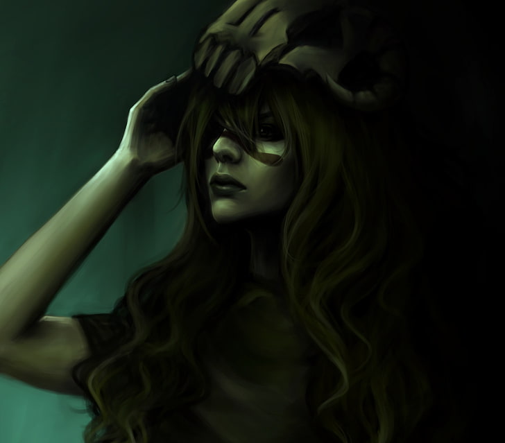 painting of woman with green background, Bleach, Nelliel Tu Odelschwanck, HD wallpaper