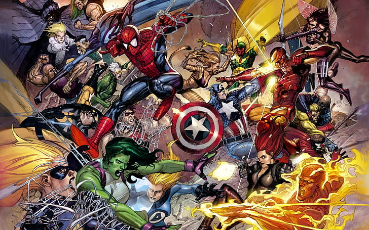HD wallpaper: Spider-man Iron Man Captain America HD, cartoon/comic |  Wallpaper Flare