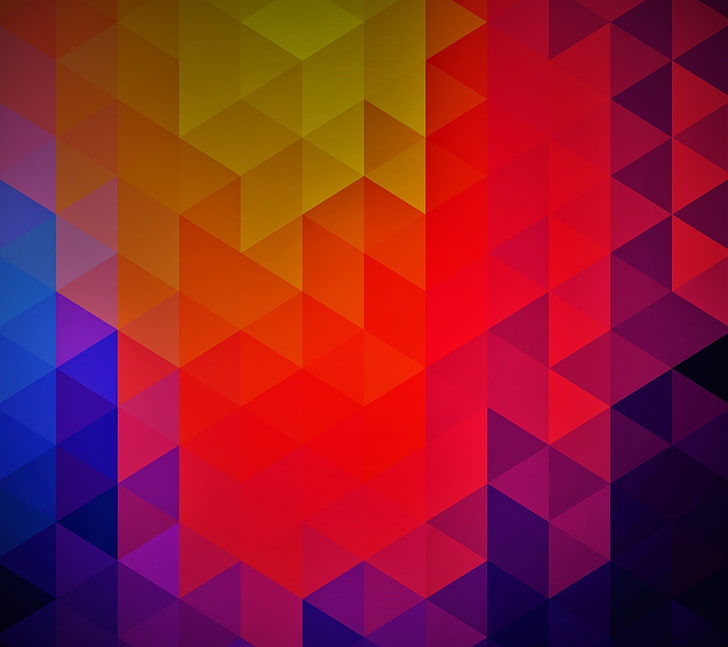 red and yellow star print board, abstract, blue, pink, purple, HD wallpaper