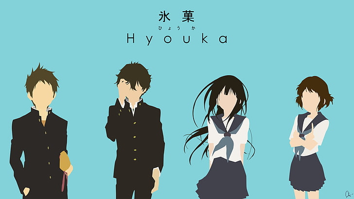 Hyouka, Chitanda Eru, Oreki Houtarou, Ibara Mayaka, Fukube Satoshi, HD wallpaper