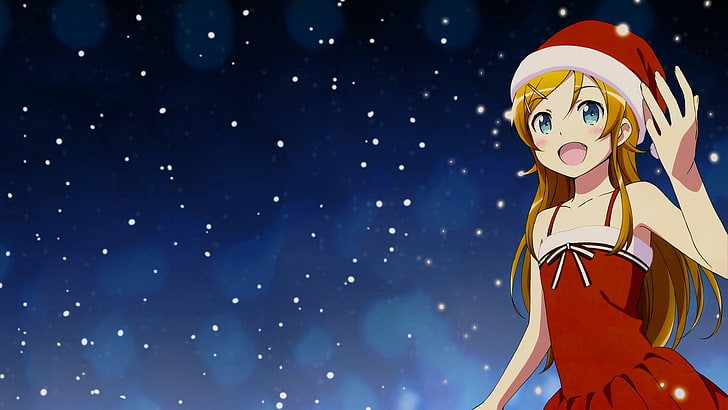 HD wallpaper: anime, Anime Girls, Blonde, blue eyes, christmas, Kousaka  Kirino | Wallpaper Flare
