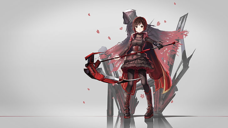 HD wallpaper: anime, anime girls, RWBY, Ruby Rose (character), weapon,  scythe | Wallpaper Flare