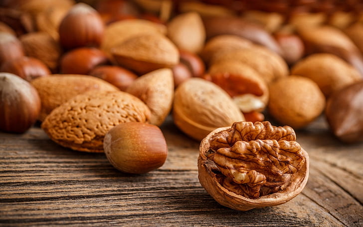 nuts, food, HD wallpaper