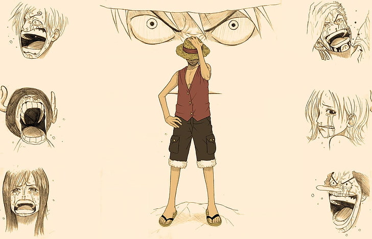 Monkey D. Luffy, Nami, Nico Robin, One Piece, Roronoa Zoro, HD wallpaper