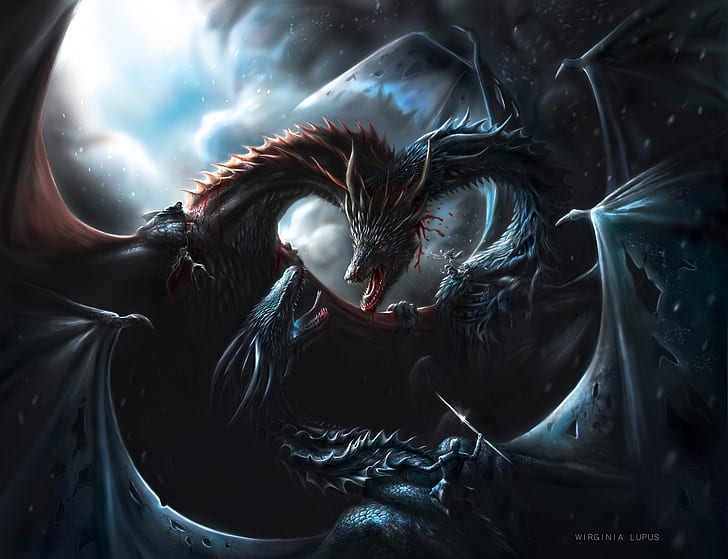 artwork, fantasy art, dragon, Game of Thrones, The Night King, HD wallpaper
